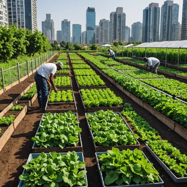 Quels sont les moyens de promouvoir l'agriculture urbaine pour améliorer la sécurité alimentaire?